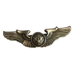 WW2 Era US Army Air Force Aircrew Pinback Wings Sterling Silver 2”